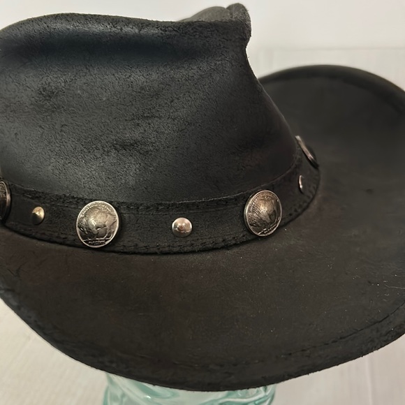 Minnetonka The Outback Buffalo Nickel vintage thick leather shapable cow… - Picture 2 of 8